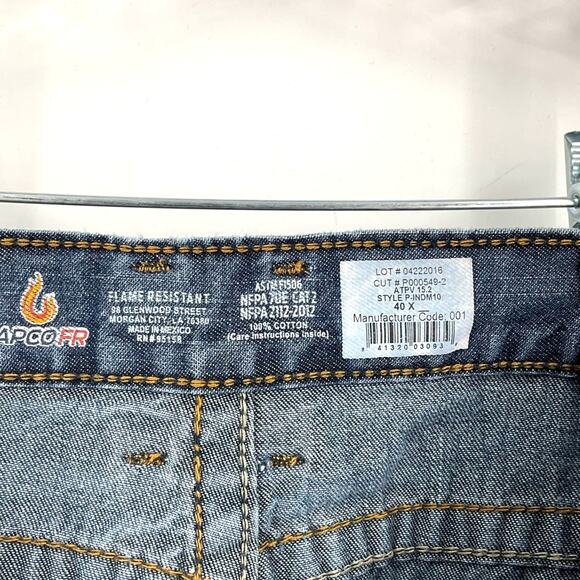 Lapco Flame Resistant Straight Leg Jeans Blue Men's Size 40 - Picture 3 of 7